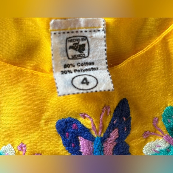 Girls Mexican Smock Dress - Picture 2 of 3